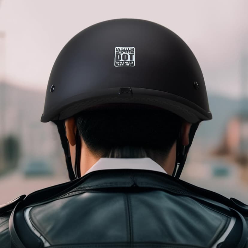 Cartman Cruiser Scooter Motorcycle Half Face Helmet,Matte Black Graphics, DOT Approved for Bike Scooter ATV UTV Chopper