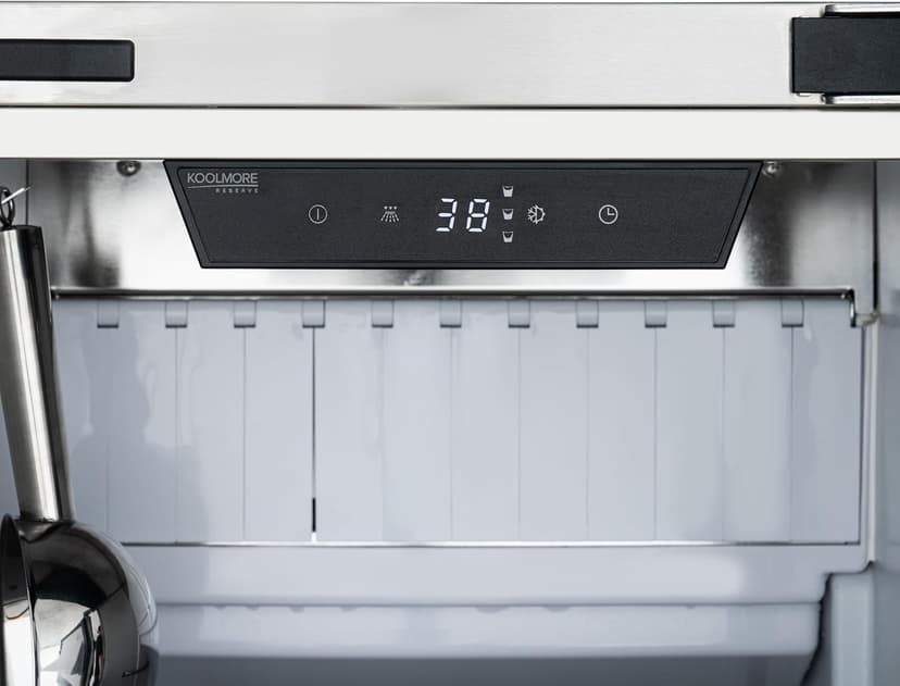 KoolMore Reserve 15 in. Residential Panel Ready (Panel Not Included) Ice Maker 57 lbs/24hr in Stainless-Steel (KM-BIM57-PR)