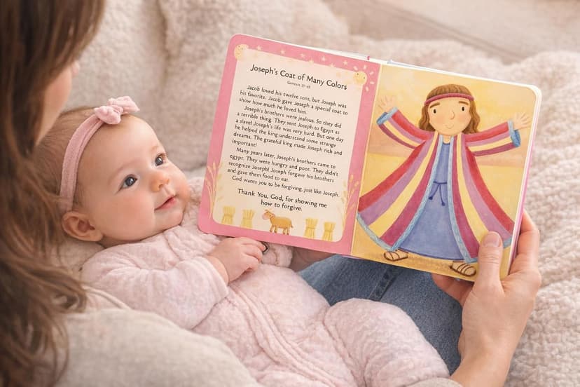 Baby's First Bible Stories Padded Board Book - Gift for Easter, Christmas, Communions, Newborns, Birthdays, Beginner Bible (Little Sunbeams)
