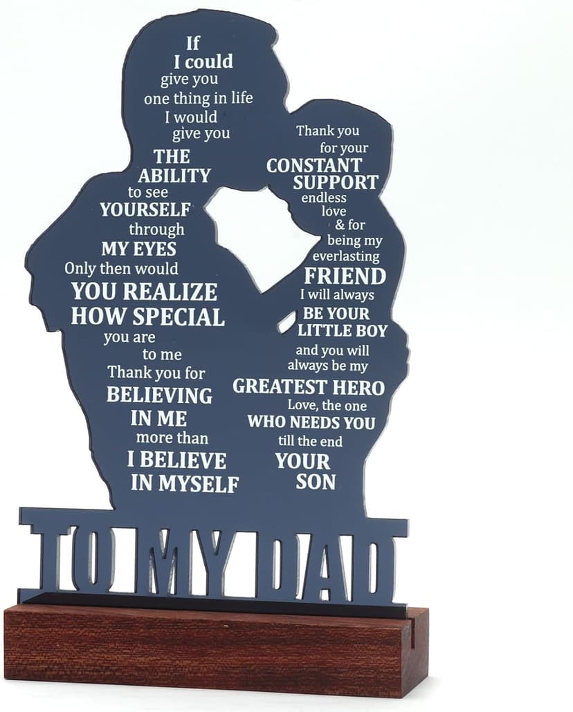 Christmas Gift for Dad Father, Dad Gifts for Fathers Day from Son, Birthday Gifts for Dad from Son, Fathers Day Sign Gifts for Dad from Son, Valentines Day Gift for Dad