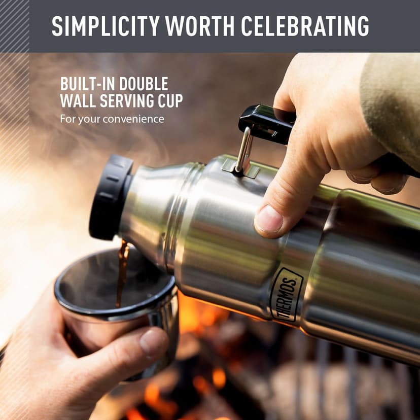 THERMOS Stainless King Vacuum-Insulated Beverage Bottle, 40 Ounce, Midnight Blue