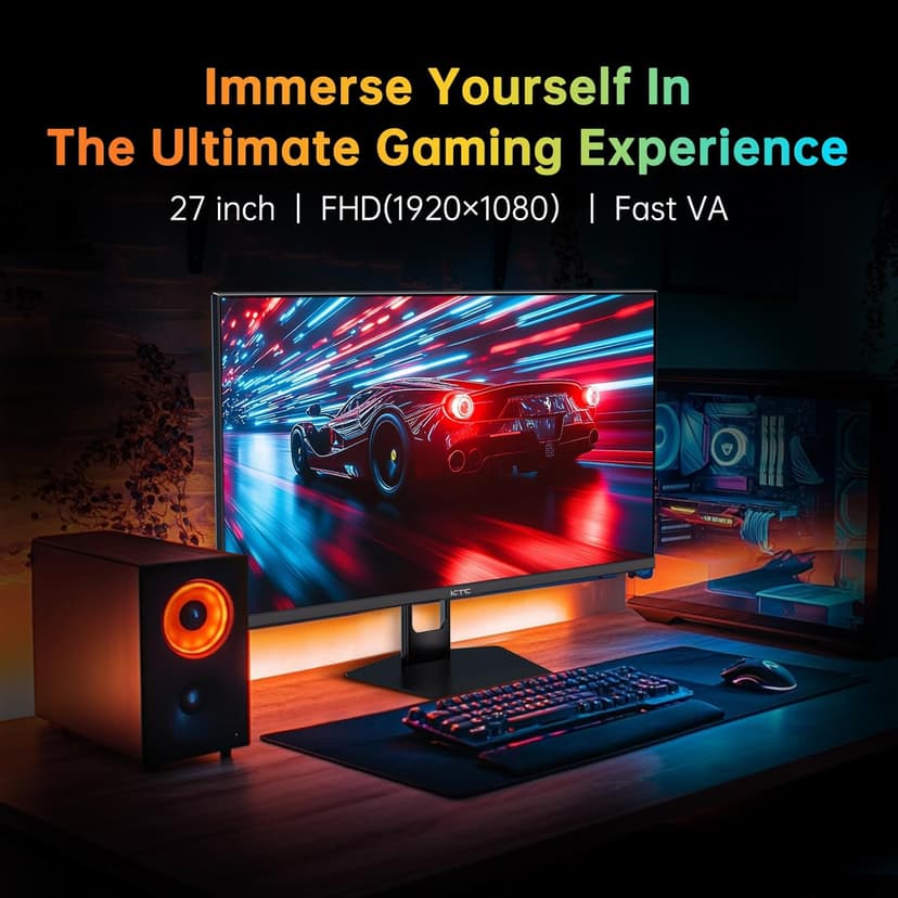 KTC 27 Inch 280Hz 240Hz Gaming Monitor, FHD 1080P PC Computer Monitor, Fast VA Panel, 1ms GTG, FreeSync G-Sync Compatible, HDR Support, 126% sRGB, HDMI and Displayport Inputs, H27E22P