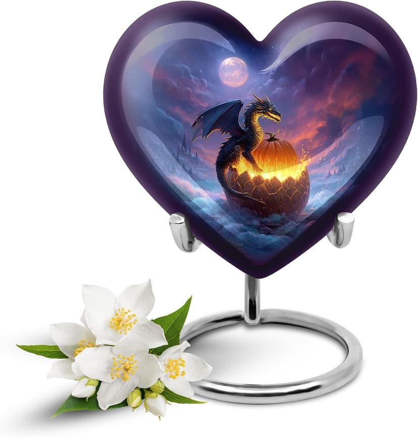 Dragon Mini Cremation Urns for Human Ashes Adult Mother - Small Halloween Burial Memorial Funeral Urns for Adult Ashes Men - Keepsake Blue Funeral Urn for Burial - 3 Inch B0FHKQ2W7Q