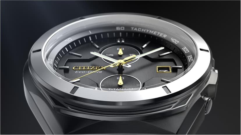 Citizen Men's Eco-Drive Sport Luxury Armor Watch in Super Titanium, Black Dial (Model: CA7058-55E)