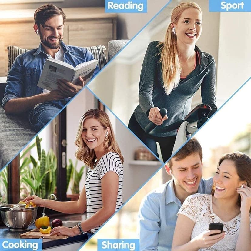 Wireless Earbuds,Bluetooth 5.4 Headphones Bass Stereo,Bluetooth Earbuds with ENC Noise Cancelling Mic,IPX8 Waterproof in Ear Earphones,48H Playtime LED Display in-Ear Ear Buds for iPhone/Android/iOS