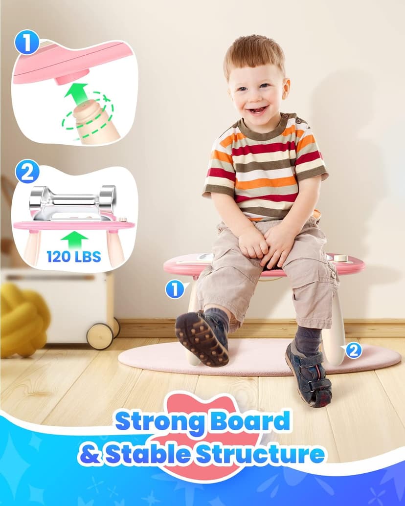 Seimome Magnetic Drawing Board, Toddler Girl Toys for 1-3 Year Old, Doodle Board Learning and Educational Kids Toys- Pink B0BZ4H7T9N