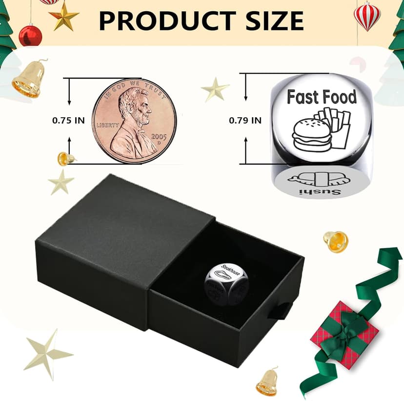 Stocking Stuffers for Adults Men Women White Elephant Gifts for Couples Funny Date Night Food Dice Anniversary Valentine's Day Birthday Gifts for Men Women Him Her