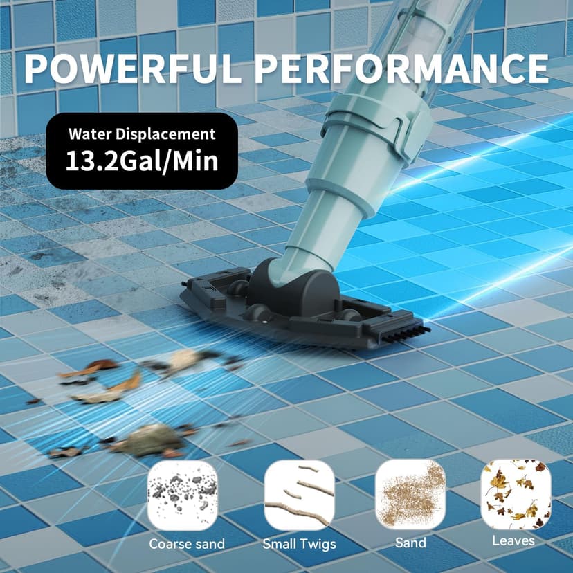 Lydsto S1 Lite Cordless Spa Hot Tub Vacuum Cleaner – 90-Min Runtime, Powerful 20W Brushless Motor, Includes 3 Aluminum Poles, Lightweight Handheld Pool Vacuum to Clean Small Debris Types, Silver