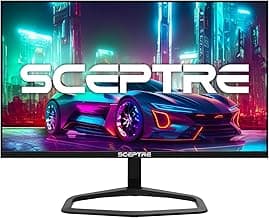 Sceptre New 24.5-inch Gaming Monitor 240+Hz 1ms DisplayPort x2 HDMI x2 100% sRGB AMD FreeSync Premium Build-in Speakers, Machine Black 2025 (E255B-FWD240 Series)