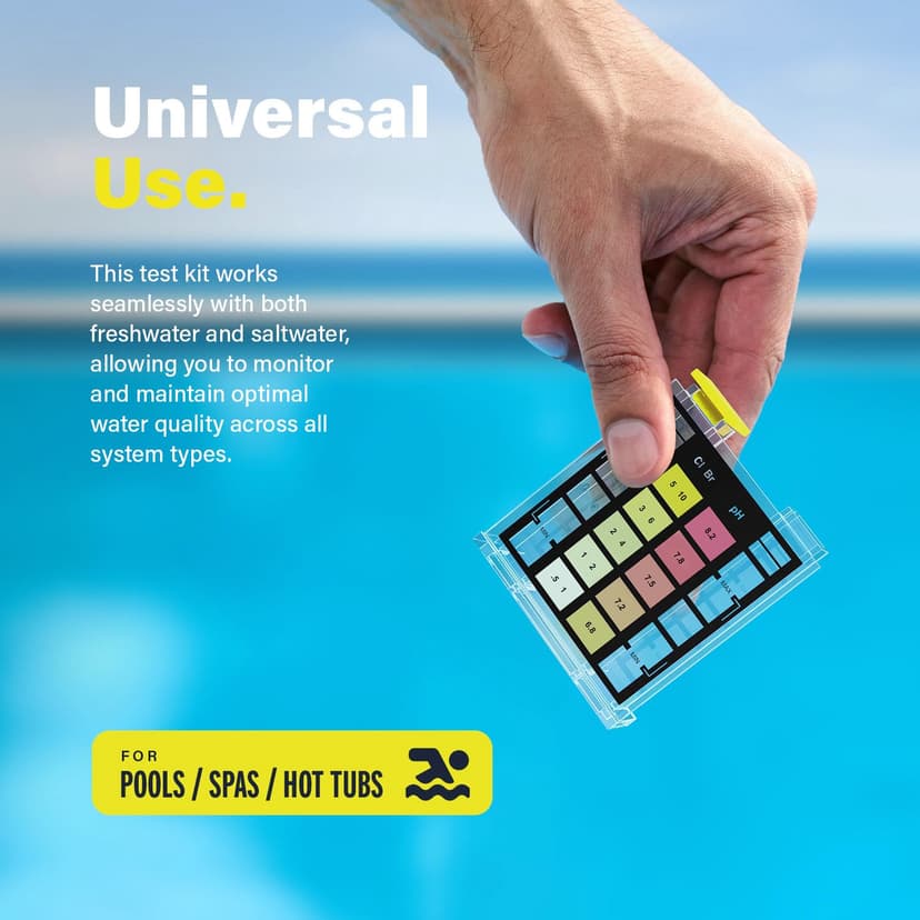 Lupo 3-in-1 Pool Test Kit | Pool Testing Kit for Residential Swimming Pools & Spas for Testing Total Chlorine, Total Bromine & pH | Pool Chemical Test for Quick & Accurate at-Home Pool Water Testing