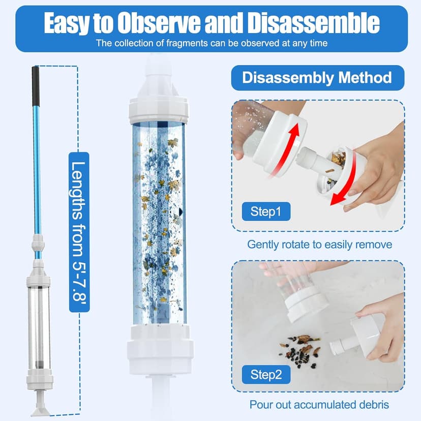 Paradise Power Spa Vac 6250 Compatible HotTub Vacuum-Cordless, No Batteries, Sucks UpRocks, Leaves in Spas, Hot Tubs, Pool Steps