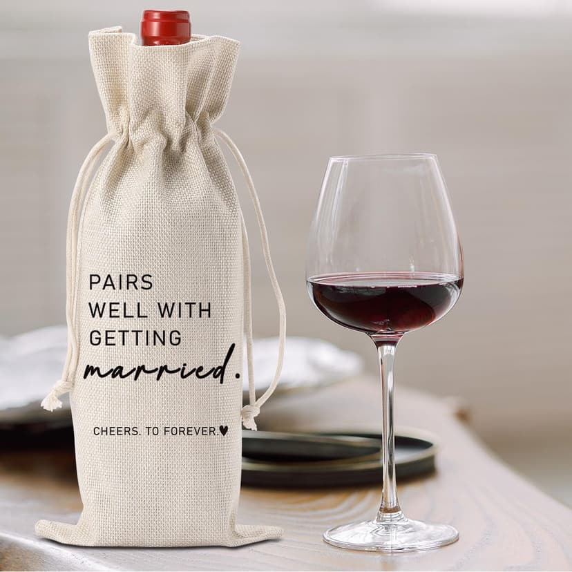 Wedding Party Decorations Getting Engaged Wine Accessory Sets Champagne Bottle Wraps Bags Married Wine Bag Married Gifts for Couples Mr Mrs Marriage Honeymoon Gift B0FMFMHK42