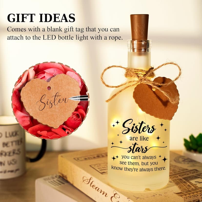 Sister Gift Sisters Birthday Gifts Birthday Gifts for Sisters from Sisters Brother Christmas Mothers Day Valentines Day Gift for Sisters Adult Decorations Decorative Bottle Jar Lighting