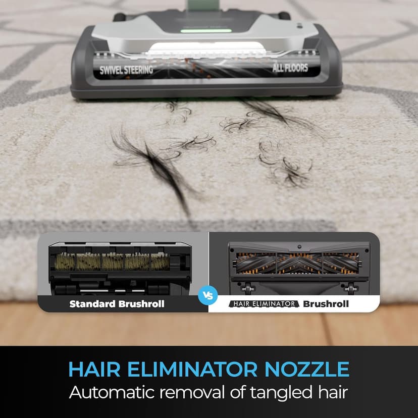 Kenmore DC5070.01 Upgrade 500 Series Bagless Canister Vacuum with Hair Eliminator Brushroll，2-Motor Cyclonic Technology, HEPA Filtration & 24' Auto Cord Rewind for Pet, Carpets, Hard Floors, Stairs