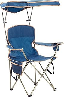 Quik Shade Max Shade High and Wide Folding Camp Tilt UV Sun Protection Canopy Chair