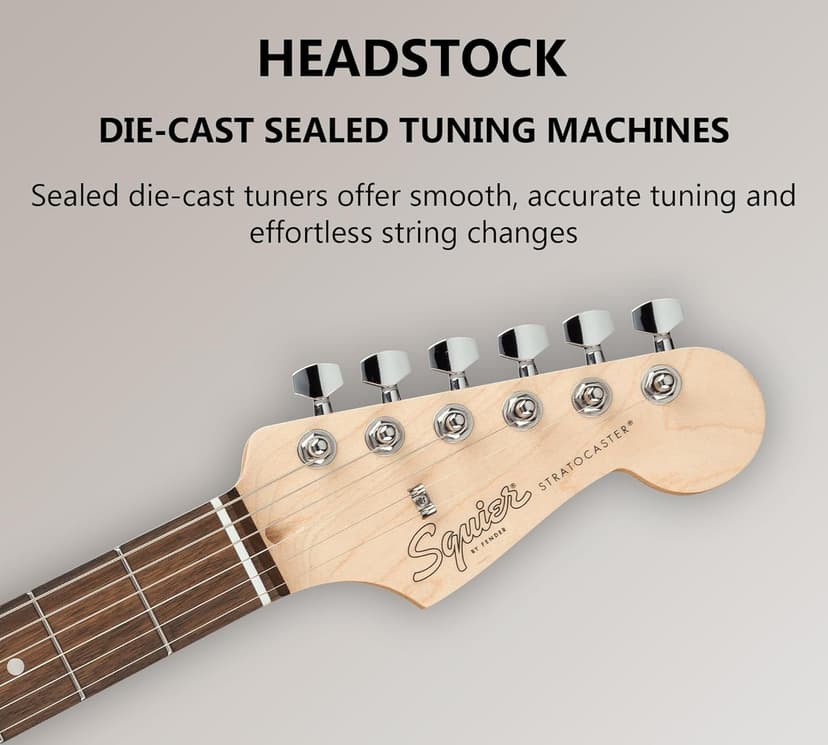 Fender Squier Stratocaster Electric Guitar - Daphne Blue Bundle with Amplifier, Gig Bag, Cable, Strap, Picks, and Austin Bazaar Instructional Video