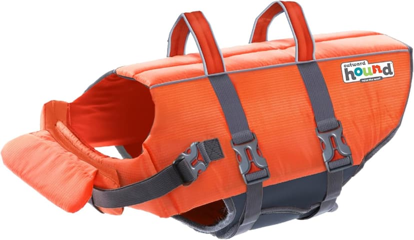 Outward Hound Granby Splash Orange Dog Life Jacket, Large