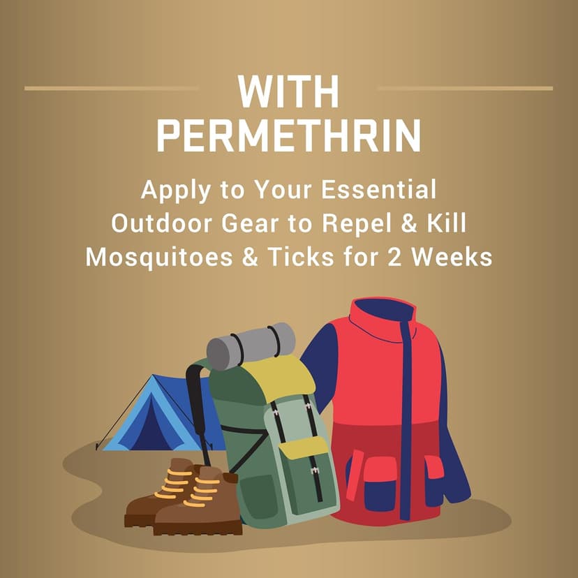 Repel Permethrin Clothing & Gear Insect Repellent, Use on Outdoor Gear, Tents and Sleeping Bags, Repels Mosquitoes, Ticks, Mites, (Aerosol Spray) 6.5 fl Ounce