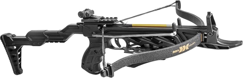 Bear X Desire XL Pistol Hunting Crossbow, Self-Cocking, Adjustable Stock up to 2.5", Compact Design, Includes 3 Premium Bolts, Dependable Accuracy