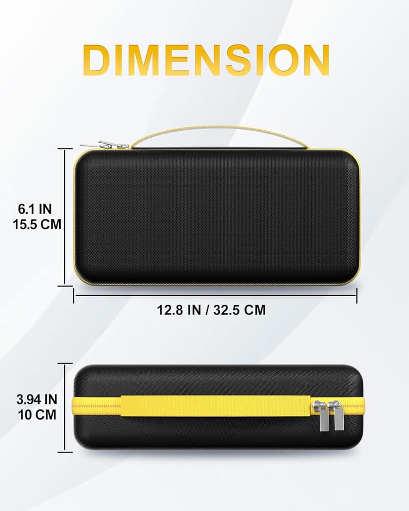 ProCase Hard Case for Fanttik Slim V8 Apex/ V8 Mate/ V10 Apex/ V10 Mate Cordless Car Vacuum, Portable Travel Carrying Storage Organizer with Mesh Pocket for Mini Handheld Vac Cleaner Accessory -Black