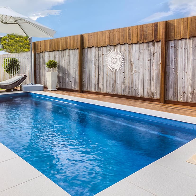 Fiberglass Pool Shells for Inground Pools | Fast Installation, Saltwater & Weather Resistant Rectangular 14ft x 7.4ft x 4.6ft