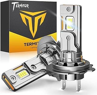 Termitor Upgraded​ H7 Light Bulbs, 90,000LM Brightness, 1:1 Mini Size, 6500K Cool White, Easy 3 Min Plug and Play, IP68 Rated, Extremely Long Lifespan, Pack of 2