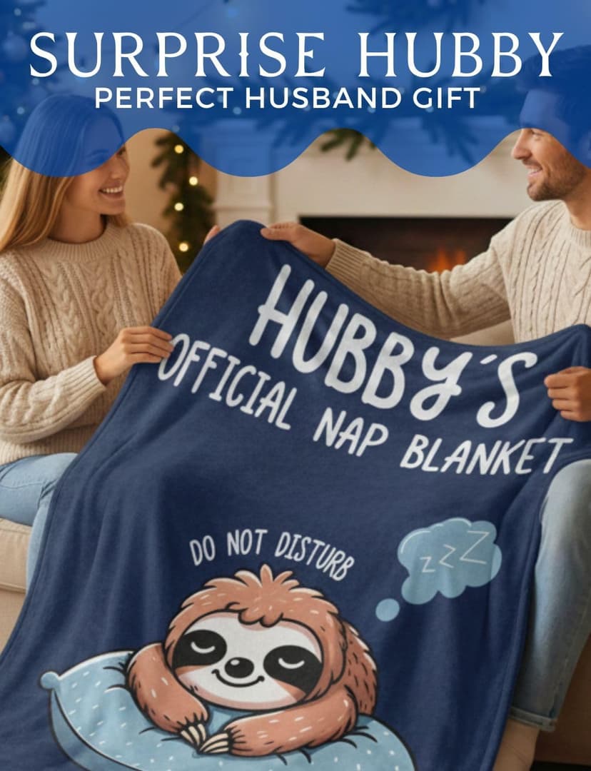 Husband Gifts, Valentine's Day Christmas Birthday Gifts for Husband, Hubby, Flannel Throw Blanket 60x80 Inches