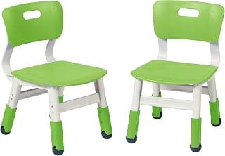 ECR4Kids Classroom Adjustable Chair, Flexible Seating, Grassy Green, 2-Pack