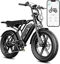 TST Electric Bike for Adults, 1500W Peak Motor 28 MPH 60/100 Miles Fat Tire Ebike with 48V 15Ah/25Ah Removable Battery 20" Electric Dirt Bike Hydraulic Suspension and 7-Speed