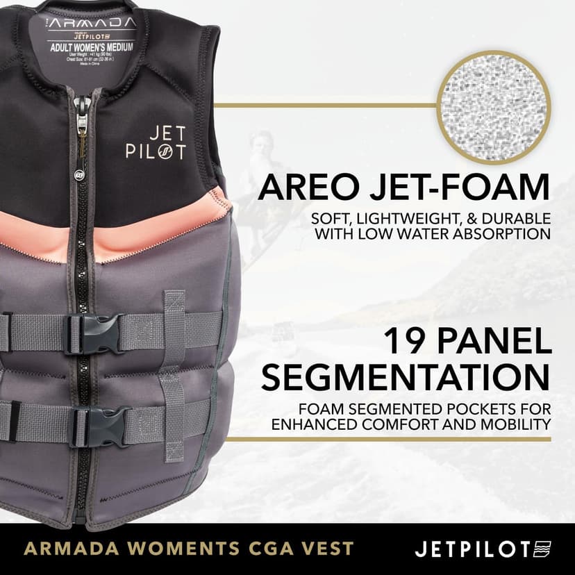 Jetpilot Women’s Lifevest. Armada Neoprene Coast Guard Approved Life Jacket PFD
