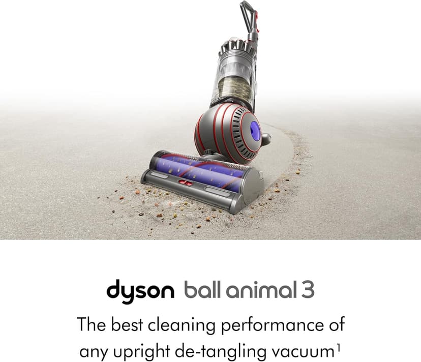 Dyson Ball Animal 3 Upright Vacuum, Corded, 290AW, De-tangling Motorbar Cleaner Head for All Floors, 3 Suction Modes
