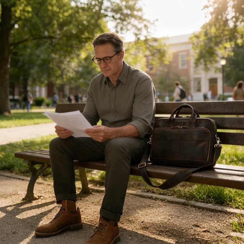 Personalized Leather Bag for Men, Full Grain Handcrafted Leather Briefcase with Multiple Compartments, Custom Business Laptop Messenger Bags,Top Choice Gifts for Birthdays, Christmas, Graduation