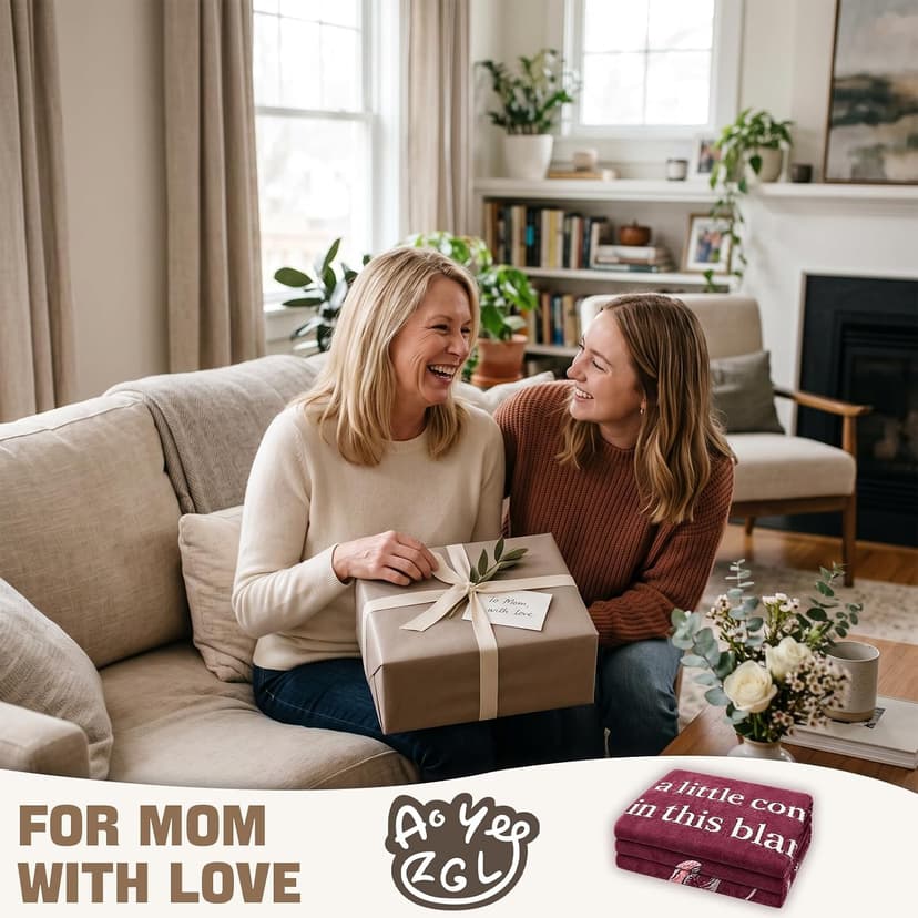 Fun Gifts for Mom on Birthday Mother's Day,Flannel Material ,Suitable for naps and rest,Size:60 x 50 in,Mom Stocking Stuffers Mom Flannel Blanket,Gifts for Mom from Daughter Son on Christmas B0HFN8TCLZ