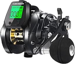 SAMOLLA Smart Digital Line Counter Fishing Reels Saltwater Baitcaster Reels Multi-Function 22Lb/35Lb Max Drag