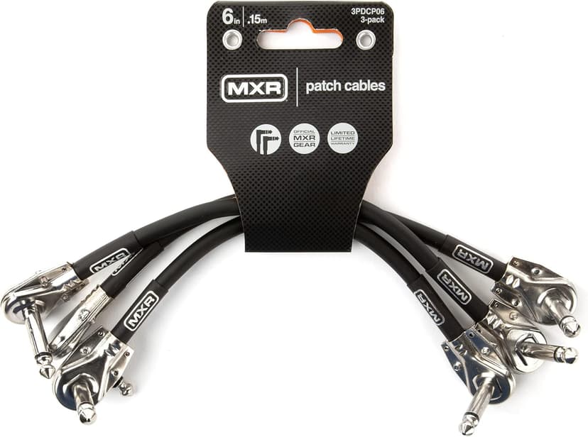 MXR Patch Cable 6 in|15 cm - 3 Pack (3PDCP06)
