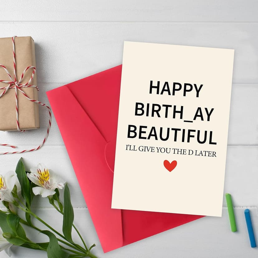 Funny Birthday Card for Wife from Husband, Best Gift for My Wife Birthday, Happy Wife Birthday Gift Ideas for Her, Sweet Birthday Card for Women Her Girlfriend B0DDBDZVLZ