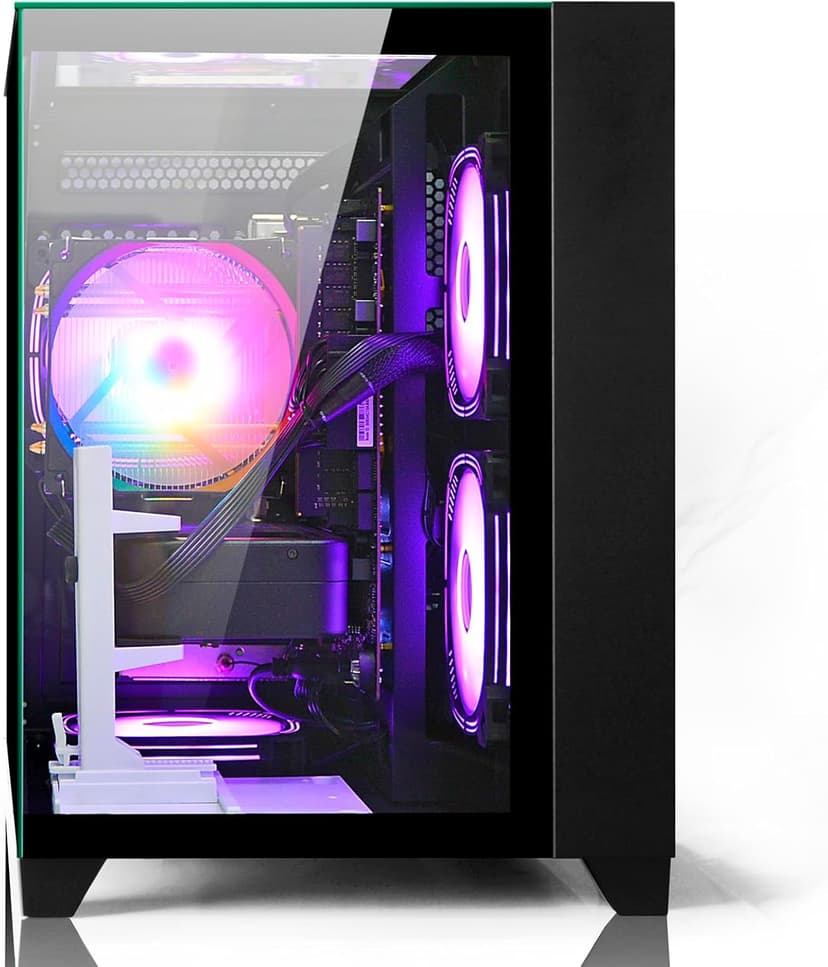 LXZ Prebuilt Gaming PC Ryzen 7 8700F, GeForce RTX 5060 (8GB), 32GB DDR5 RAM, 1TB NVMe 3.0 SSD – Desktop Computer, Tower PC for VR 4K Gamers & Creators