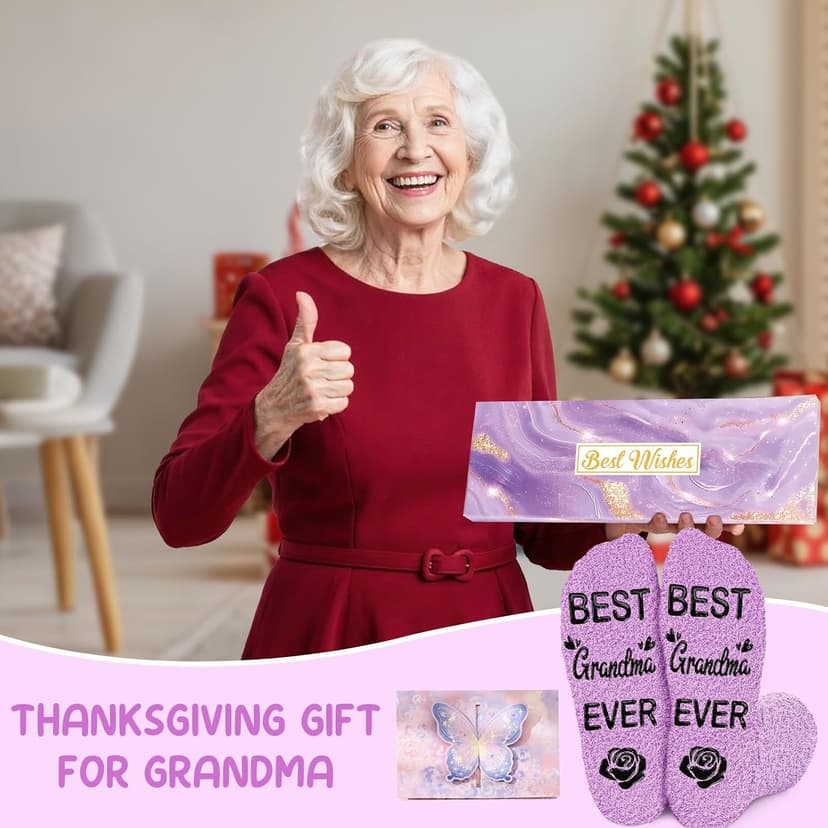 Juesly Christmas Gift for Women Mom Sister - Fuzzy Stocking Stuffers Birthday for Grandma Dog Cat Lover B0FJXQBZ96