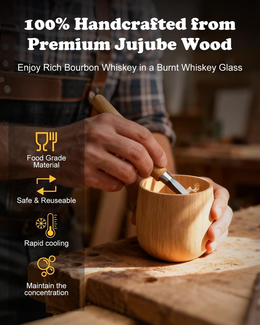 Whiskey Bourbon Gifts for Men Brother Him Personalized Charred Wooden Bourbon Drinkins Glass, Eneraved Whiskey Tumbler Cup J Birthday Gifts for Men Dad Husband Whiskey Glass Anniversary Groomsmen Gift B0FRLJKQFP