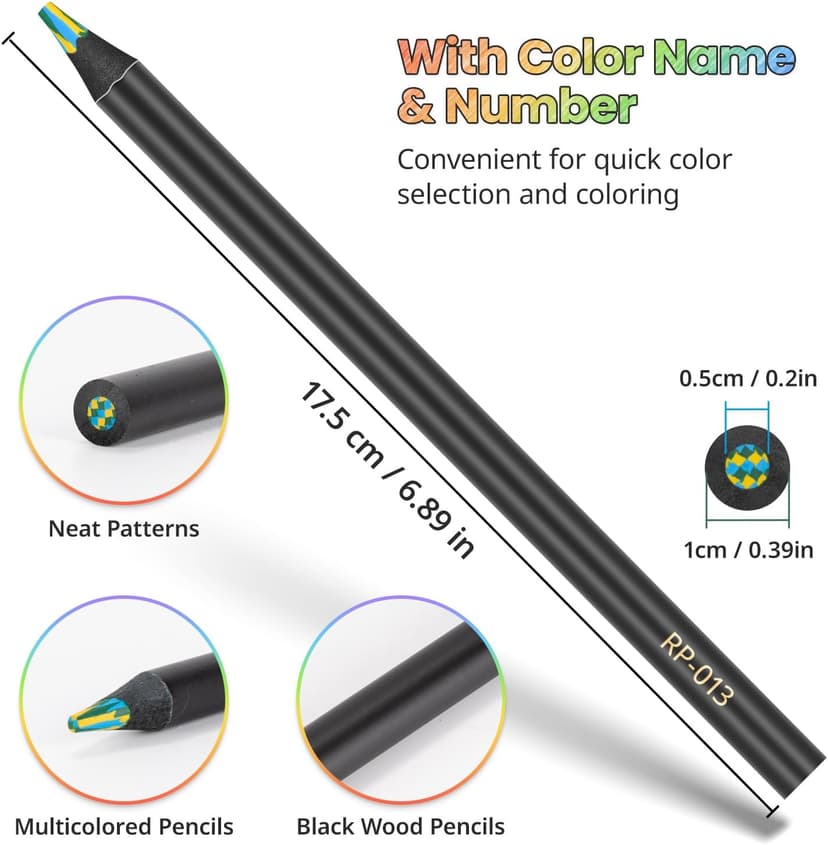 Stocking Stuffers, Art Supplies, 12 Rainbow Colored Pencils, Teen Girl Gifts Trendy Stuff, Art Supplies for Kids 9-12, Gifts for 5-12 Year Old Girl, Arts and Crafts for Kids Ages 8-12