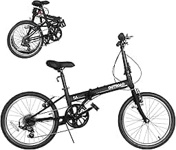 20-inch 7-Speed Folding Bike - Lightweight Aluminum Frame, Adjustable Stem, Easy Foldable Bicycle for Commuting & Storage, Multiple Colors