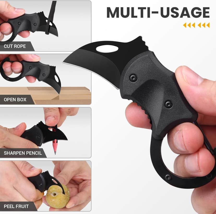 Small Pocket Knife Gift for Men, Keychain Box Cutter with 1.34inch Blade, Mini Folding Knives EDC Gadgets for Everyday Carry, Stocking Stuffers Gift for Adults Men Him