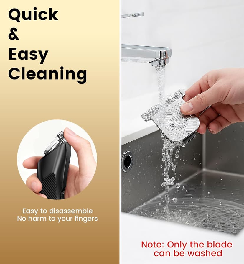 Men's Beard Trimmer-All-in-One Mustache Trimmer for Men with 20 Length Adjustable, Stainless Steel T-Blade for Precision Facial Hair Trimming Cordless IPX7 Waterproof Wet/Dry Clipper,LED Display