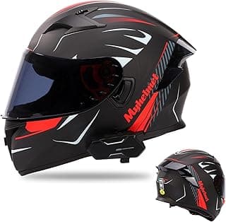 Bluetooth Motorcycle Helmet, Modular Motorcycle Helmet, DOT Approved Intercom System with Built-in Bluetooth