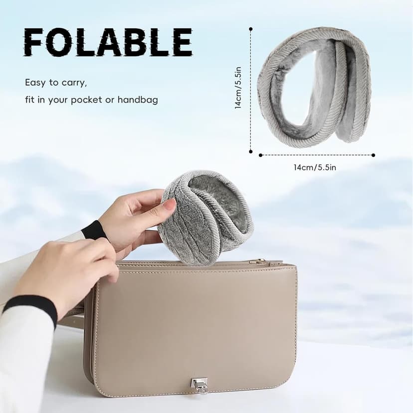 Oweisong Knit Ear Muffs for Winter Unisex Warm Ear Covers Men Women Foldable Ear Warmers Winter Accessories
