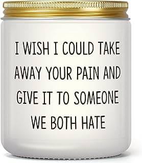 Get Well Soon Gifts for Women Men, Funny Present for Her Him After Surgery, Feel Better Gift for Mom Sick Friends, Grieving, Divorce, Sorry for Your Loss, Take Your Pain Candle