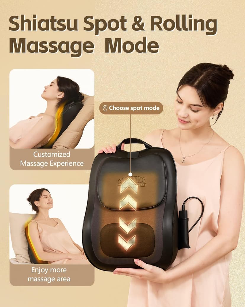 Electric Up&Down Kneading Massage Pillow For Back, Neck, Shoulder, Leg,Birthday Christmas For Women Men Gifts,Home Office Use Back Massager With Heat, Pain Relief For Deep Tissue,3D Lower Back Massager B0H5VGG7JN