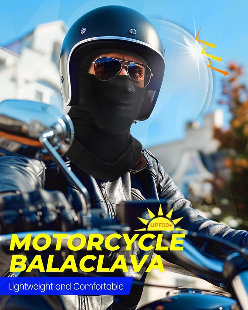 Balaclava Face Mask with Movable Deisgn for Men Women Summer Cooling Shiesty Mask Sun UV Protection-Motorcycle Ski Outdoor