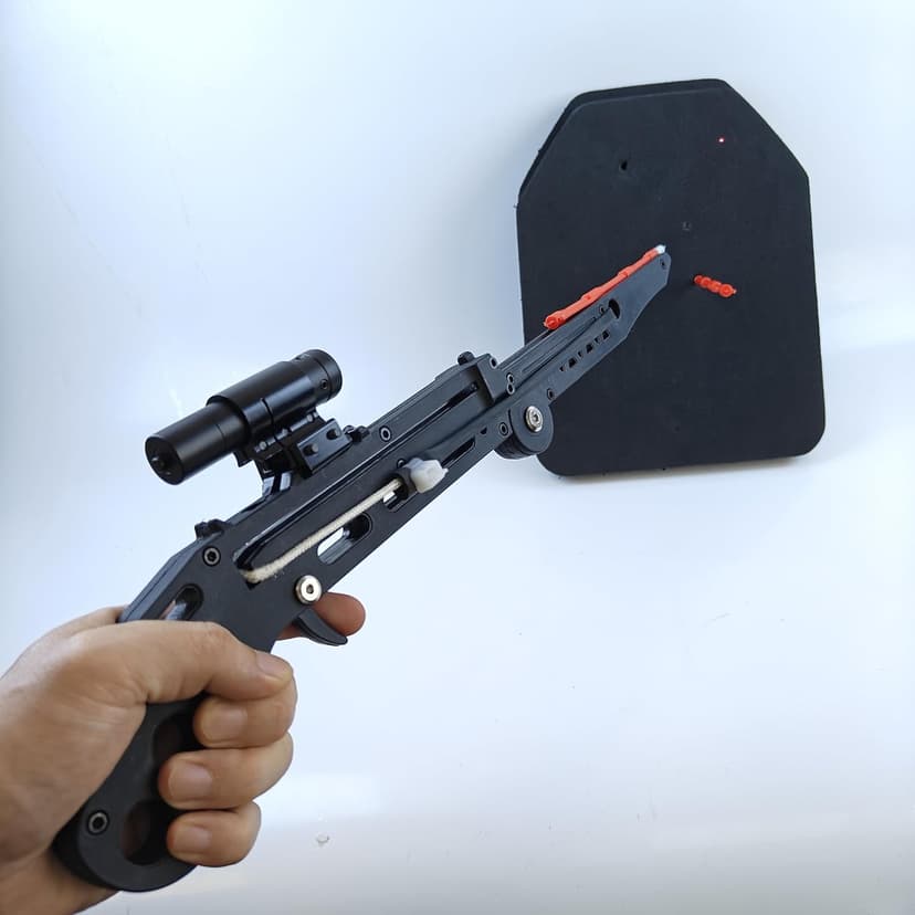 Tactical Pistol Crossbow, Self Opening Crossbow, Recurve Bow Equipped with 15 Aluminum Arrows