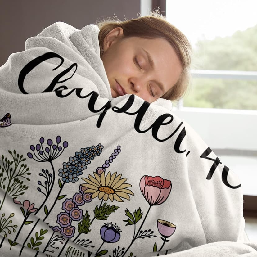 40 Year Old Birthday Gifts for Women, Friend, Sister, Mom, 1986 Bday Gift, Turning 40 Throw Blankets 50'' x 60'' Afterprints 40th Birthday Gifts Women, Chapter 40 Blanket Gift for Her B0F9W9BDSL